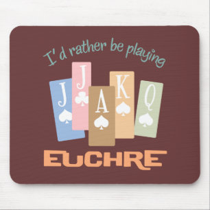 Retro eher SpielEuchre Mousepad