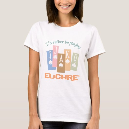 Retro eher SpielEuchre T-Shirt (Vorderseite)