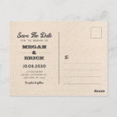 Retro Eheschließung Postkarte (Rückseite)