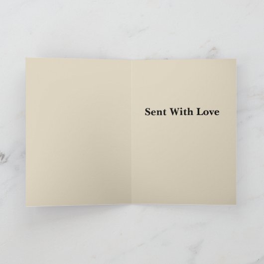 Retro-Eichhörnchen mit Geschenkpaket-Gruß Karte (Innenseite)