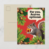 Retro-Eichhörnchen mit Grußpaket Postkarte (Vorne/Hinten)