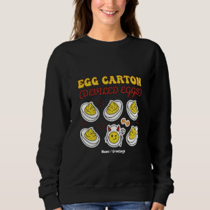 Retro Eier mit Füllung Sechserpack Fitness Wortspi Sweatshirt