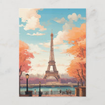 Retro Eiffel Tower, Paris, Frankreich