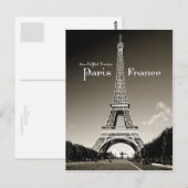 Retro-Eiffelturm Postkarte (Vorne/Hinten)