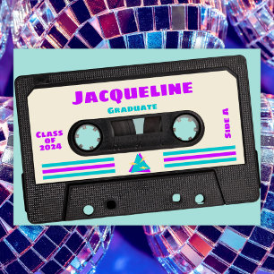 Retro-Eighties-Lila-Mix-Tape 2025 Abschluss Ankündigung
