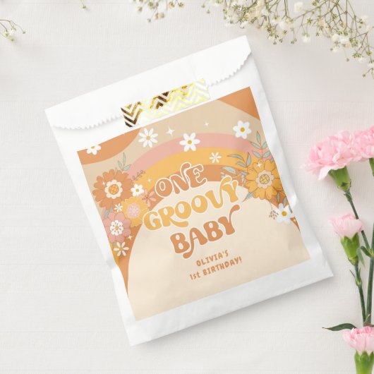 Retro ein Groovbaby nehmen Sie eine Leckerei Günst Geschenktütchen (Versiegelt)