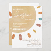 Retro ein wenig Sonnenschein Baby Dusche Einladung (Vorne/Hinten)