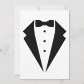 Retro eine kleine Gentleman Arch Bow Krawatte Baby Einladung (Rückseite)