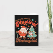 Retro einen sehr frohen Physiotherapeuten Santa Ch Karte (Vorderseite)