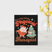 Retro einen sehr frohen Physiotherapeuten Santa Ch Karte (Gelbe Blume)