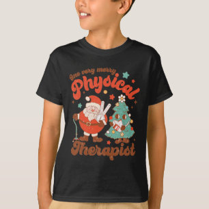 Retro einen sehr frohen Physiotherapeuten Santa Ch T-Shirt