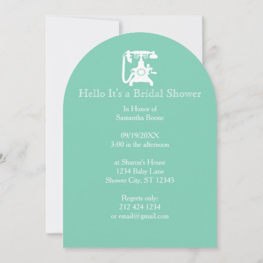 Retro eines beliebigen Farbfernsprechmusters Einladung (Rückseite)