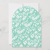 Retro eines beliebigen Farbfernsprechmusters Einladung (Vorderseite)