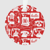 Retro eines beliebigen Farbfernsprechmusters Ornament (Vorderseite)