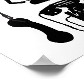 Retro eines beliebigen Farbfernsprechmusters Poster (Ecke)