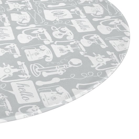 Retro eines beliebigen Farbfernsprechmusters Schneidebrett (Ecke)