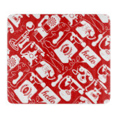 Retro eines beliebigen Farbfernsprechmusters Schneidebrett (Vorderseite)