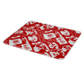 Retro eines beliebigen Farbfernsprechmusters Schneidebrett (Ecke)