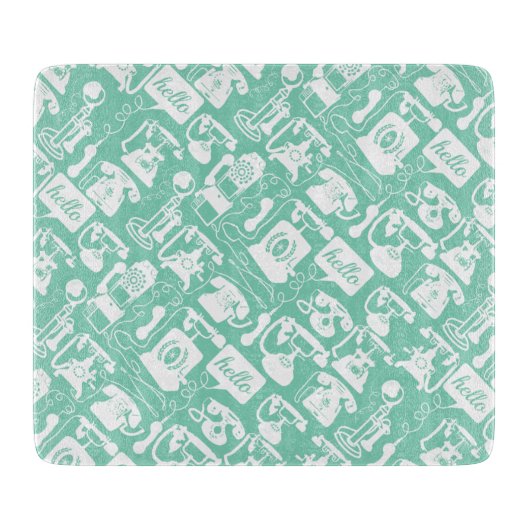 Retro eines beliebigen Farbfernsprechmusters Schneidebrett (Vorderseite)