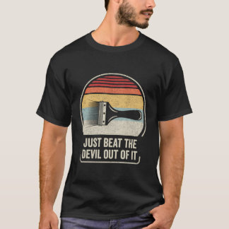 Retro einfach nur den Teufel aus ihm lustigen Küns T-Shirt