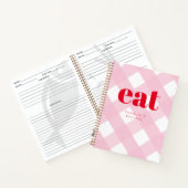 Retro Einfache Niedliche rosa und rote, benutzerde Notizblock (Innenseite)