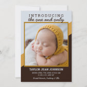 Retro-Einführung Baby Foto Geburtsankündigung Ankündigung (Vorderseite)