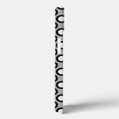 Retro eingekreiste Punkte, grau, schwarz und weiß Case-Mate iPhone Hülle (Rückseite / Rechts)