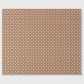 Retro eingekreiste Punkte, Karamelll, Sahne und Sc Geschenkpapier (Flach)