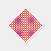 Retro eingekreiste Punkte, Mandarinenorange und Ma Serviette (Ecke)