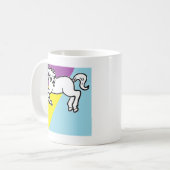 Retro Einhorn Kaffeetasse (Vorderseite Links)