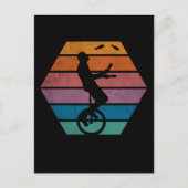 Retro Einicycle Juggling Circus Artist Juggler Postkarte (Vorderseite)