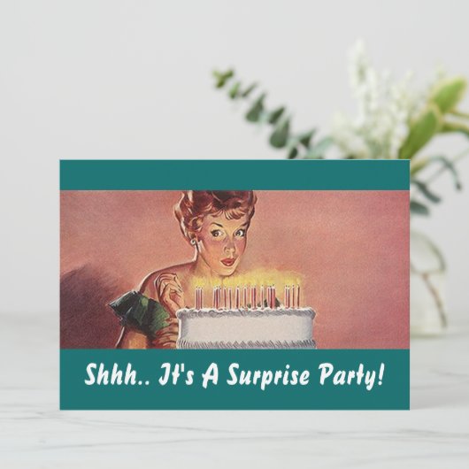 Retro Einladung (Stehend Vorderseite)