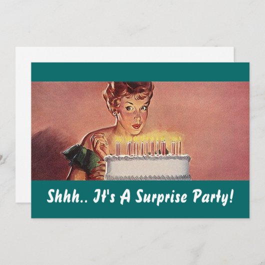 Retro Einladung (Vorne/Hinten)