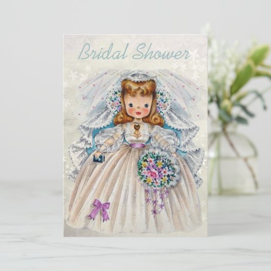 Retro Einladung (Stehend Vorderseite)