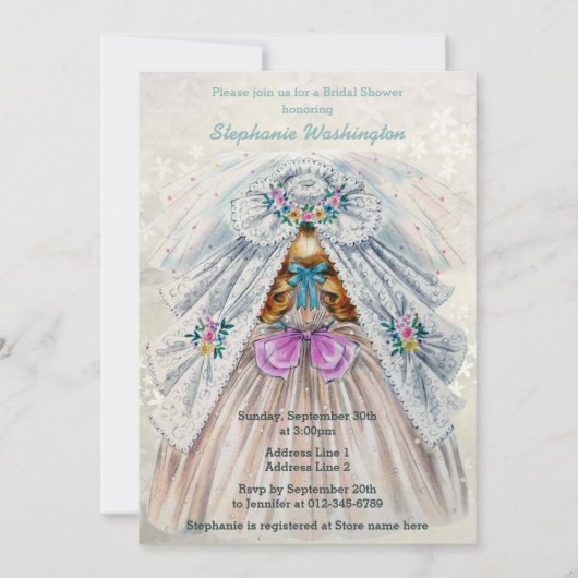 Retro Einladung (Rückseite)