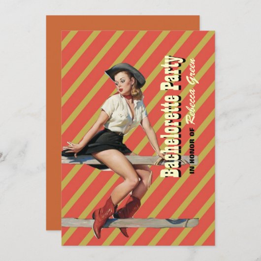 retro einladung (Vorne/Hinten)