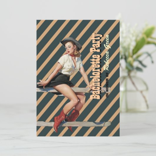 retro einladung (Stehend Vorderseite)