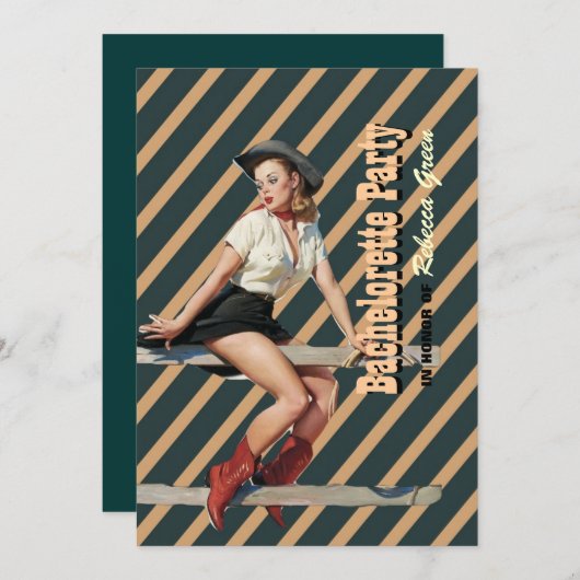 retro einladung (Vorne/Hinten)