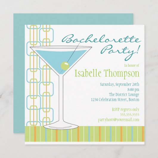 Retro Einladung (Vorne/Hinten)