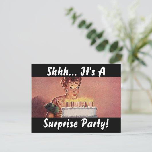 Retro Einladung (Stehend Vorderseite)