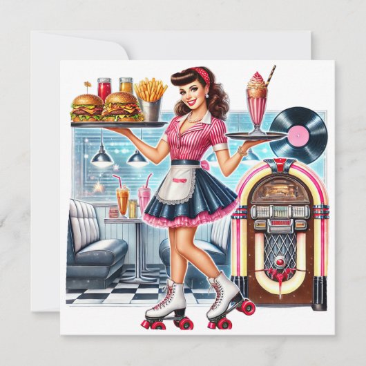 Retro-Einladung Einladung (Vorderseite)