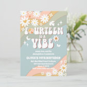 Retro Einladung zum 14. Geburtstag (Stehend Vorderseite)