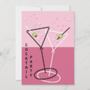 retro Einladung zur Cocktailparty