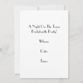 Retro Einladungen Nacht auf dem Bachelorette (Rückseite)