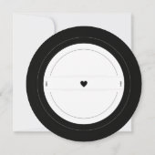 Retro Einzigartige Vinyl Record Hochzeit Speichern Save The Date (Rückseite)