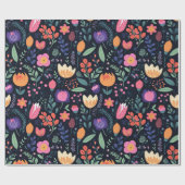 Retro Einzigartiger Fetter Boho-Stil Verspielter F Geschenkpapier (Flach)