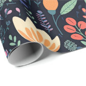 Retro Einzigartiger Fetter Boho-Stil Verspielter F Geschenkpapier (Rolleneckpunkt)