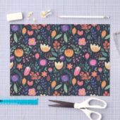 Retro Einzigartiger Fetter Boho-Stil Whimsical Blu Seidenpapier (Handwerk)