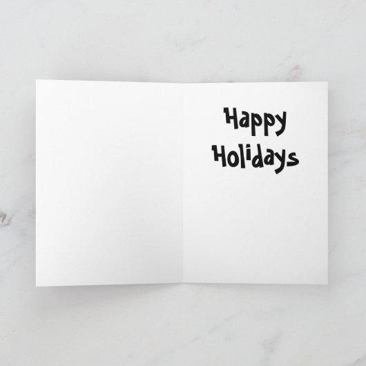 Retro Eis-Hockey Feiertagskarte (Innenseite)