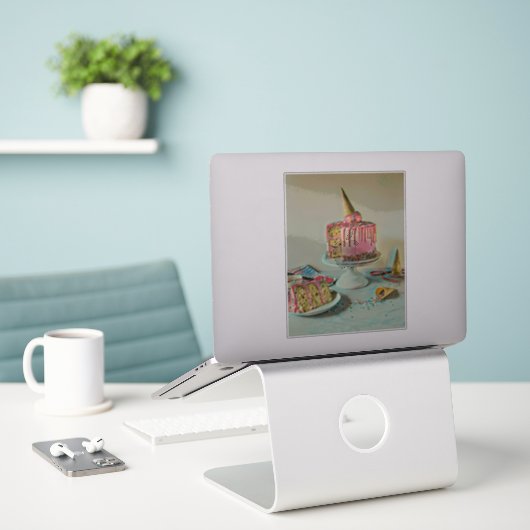 Retro-Eis-Popsiv Aufkleber (Laptop auf Schreibtisch)